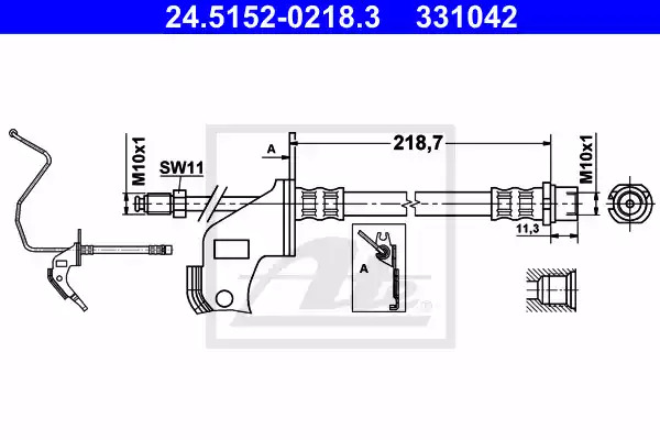 Шлангопровод ATE 24.5152-0218.3 (331042)