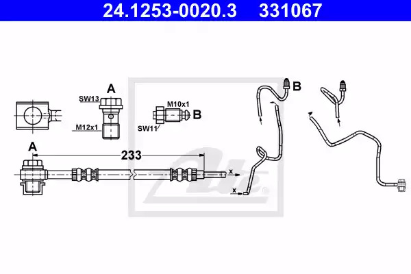 Шлангопровод ATE 24.1253-0020.3 (331067)