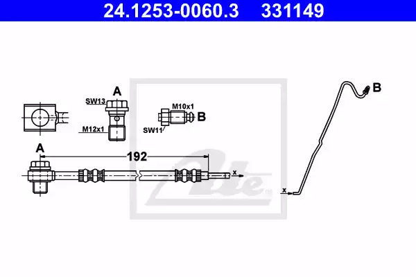 Шлангопровод ATE 24.1253-0060.3 (331149)