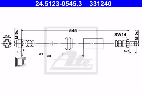 Шлангопровод ATE 24.5123-0545.3 (331240)