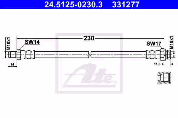 Шлангопровод ATE 24.5125-0230.3 (331277)