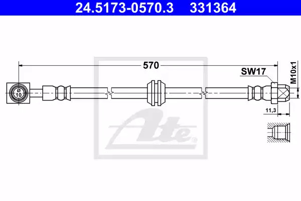Шлангопровод ATE 24.5173-0570.3 (331364)