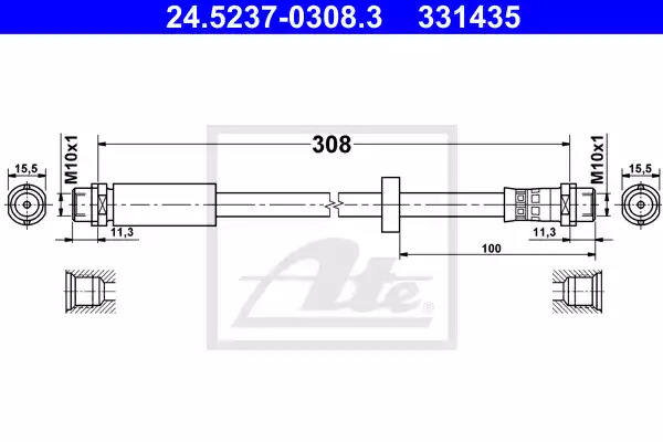 Шлангопровод ATE 24.5237-0308.3 (331435)