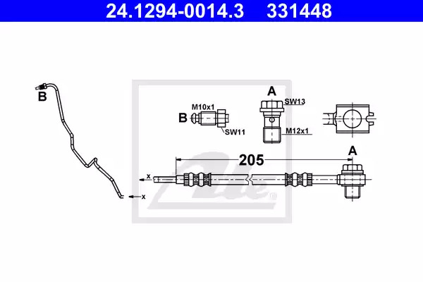 Шлангопровод ATE 24.1294-0014.3 (331448)