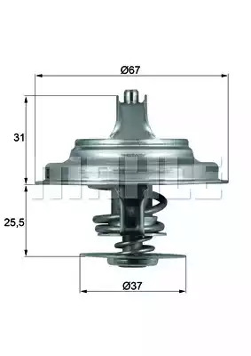 Термостат MAHLE ORIGINAL TX 25 87D (2.114.87.312, 70807794)