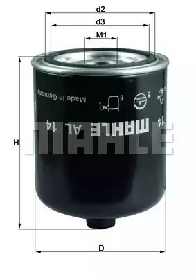 Патрон MAHLE ORIGINAL AL 14D (78573735)