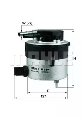 Фильтр KNECHT KL 569 (70385372)