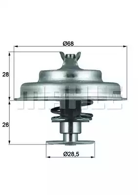 Термостат MAHLE ORIGINAL TX 75 80D (6.124.80, 6.124.80.311, 70808389)