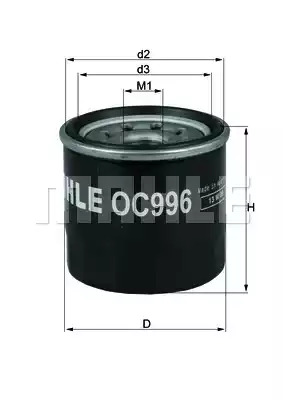 Фильтр MAHLE ORIGINAL OC 996 (70565680)