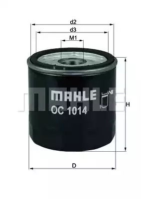 Фильтр MAHLE ORIGINAL OC 1014 (70582182)