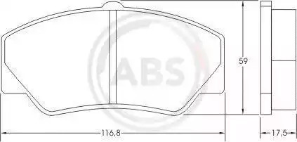 Комплект тормозных колодок A.B.S. 36578 (21141)