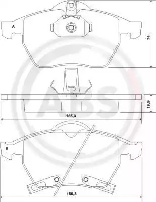 Комплект тормозных колодок A.B.S. 37116