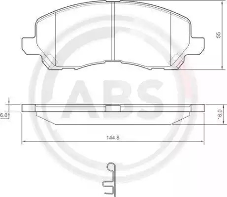 Комплект тормозных колодок A.B.S. 37202 (23584)