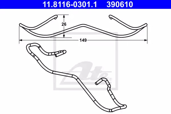 Пружина ATE 11.8116-0301.1 (390610)