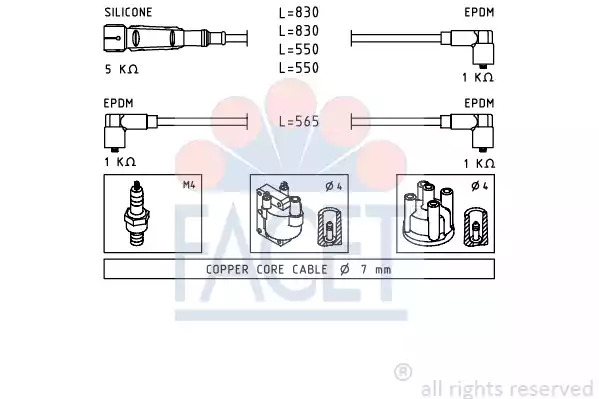 Комплект электропроводки FACET 4.7159 (EPS 1.499.159, KW 358 159)
