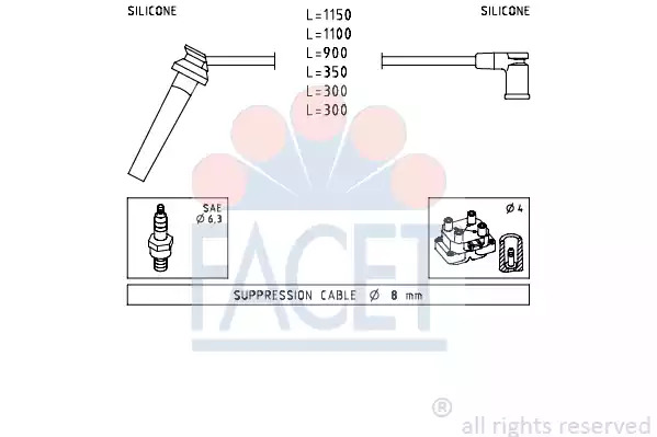 Комплект электропроводки FACET 4.7214 (EPS 1.499.214, KW 358 214)