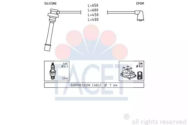 Комплект электропроводки FACET 4.9278 (EPS 1.501.278, KW 360 278)