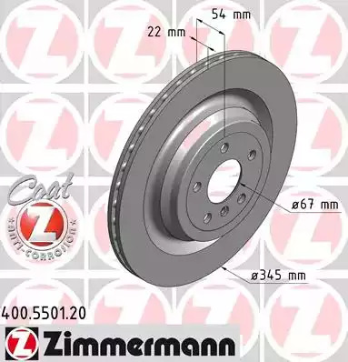 Тормозной диск ZIMMERMANN 400.5501.20