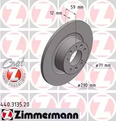 Тормозной диск ZIMMERMANN 440.3135.20