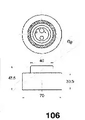 Натяжитель ASHIKA 45-01-106