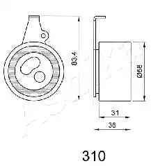 Натяжитель ASHIKA 45-03-310