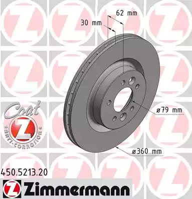 Тормозной диск ZIMMERMANN 450.5213.20