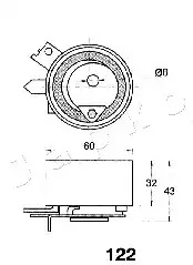 Натяжитель JAPKO 45122