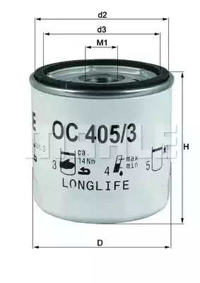 Фильтр KNECHT OC 405/3 (76637821)