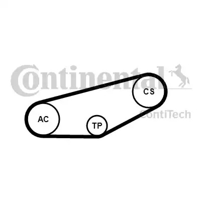 Ременный комплект CONTITECH 4PK855K1 (4PK855)