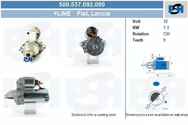 Стартер CV PSH 500.537.092.000