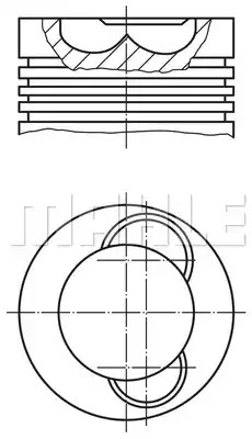 Поршень MAHLE ORIGINAL 209 70 00