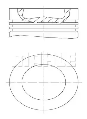 Поршень MAHLE ORIGINAL 028 PI 00100 000