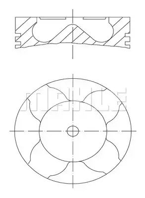 Поршень MAHLE ORIGINAL 229 12 00