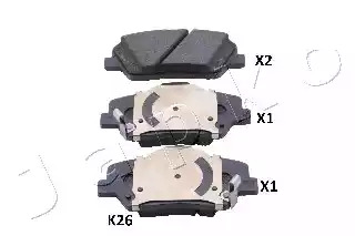 Комплект тормозных колодок JAPKO 50K26