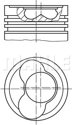 Поршень MAHLE ORIGINAL 030 58 02