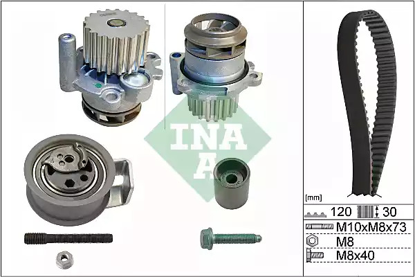 Комплект водяного насоса / зубчатого ремня INA 530 0091 30