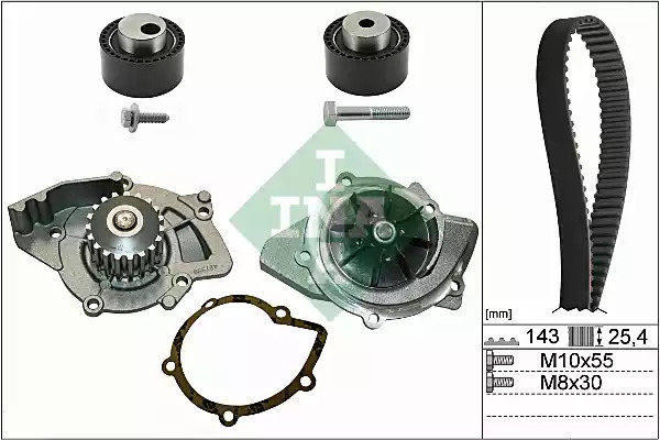 Комплект водяного насоса / зубчатого ремня INA 530 0368 30