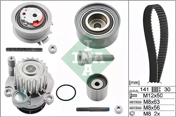 Комплект водяного насоса / зубчатого ремня INA 530 0463 30