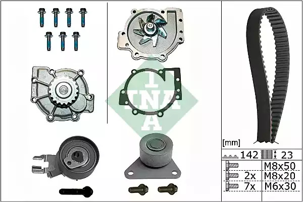 Комплект водяного насоса / зубчатого ремня INA 530 0467 30