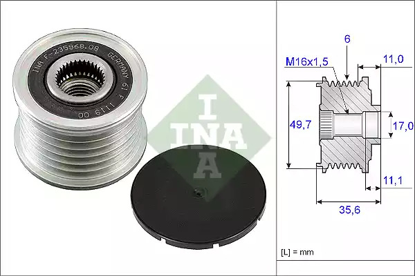 Механизм свободного хода INA 535 0086 10