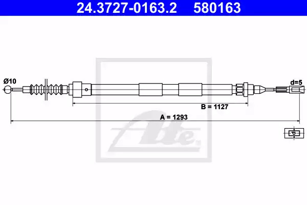 Трос ATE 24.3727-0163.2 (580163)