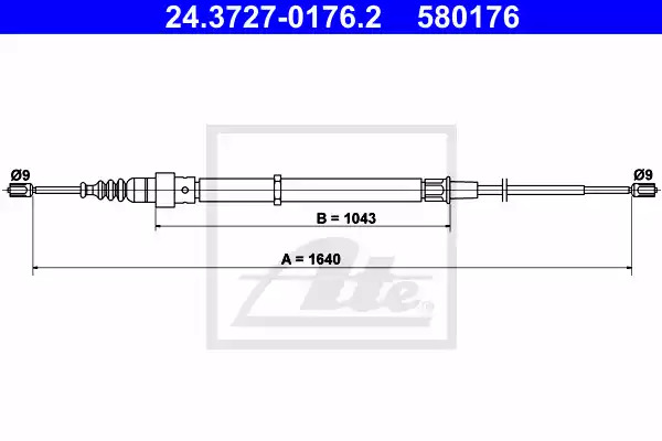 Трос ATE 24.3727-0176.2 (580176)