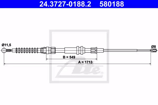 Трос ATE 24.3727-0188.2 (580188)