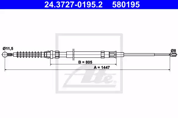 Трос ATE 24.3727-0195.2 (580195)