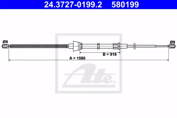 Трос ATE 24.3727-0199.2 (580199)