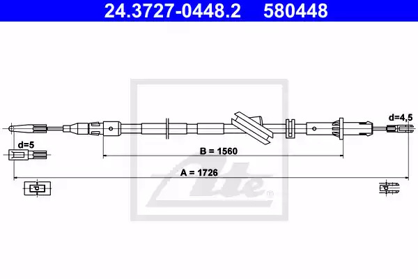 Трос ATE 24.3727-0448.2 (580448)