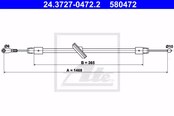 Трос ATE 24.3727-0472.2 (580472)