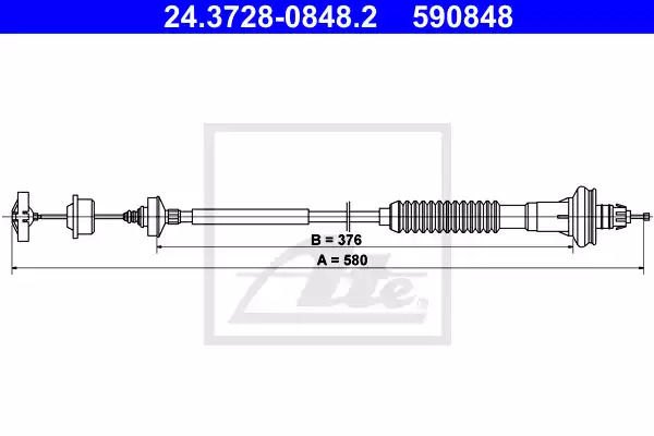 Трос ATE 24.3728-0848.2 (590848)