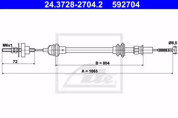 Трос ATE 24.3728-2704.2 (592704)