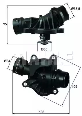 Термостат MAHLE ORIGINAL TI 234 88 (72371362)